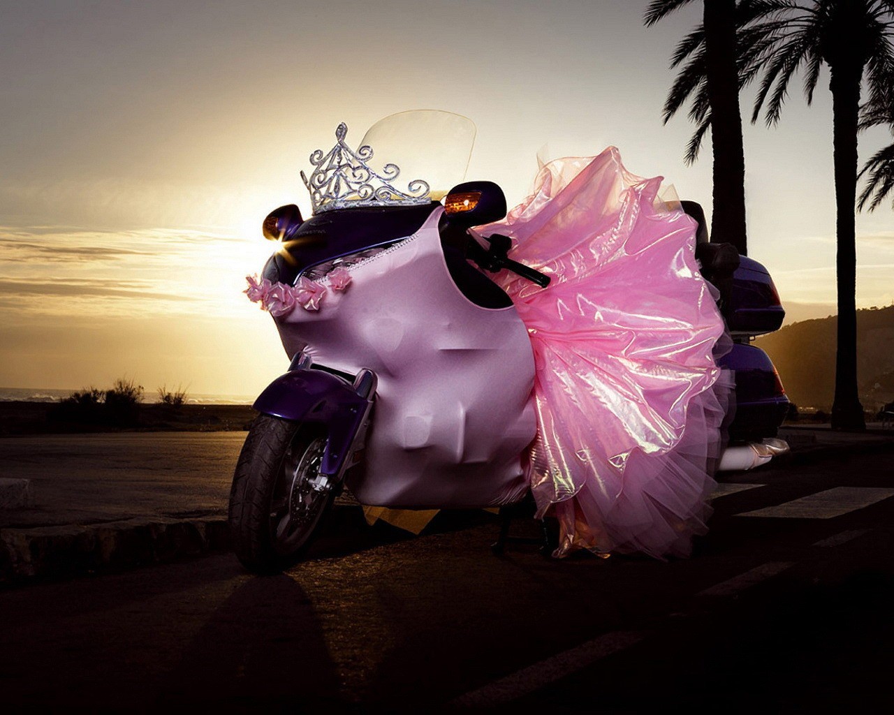 мотоцикл юбка розовый