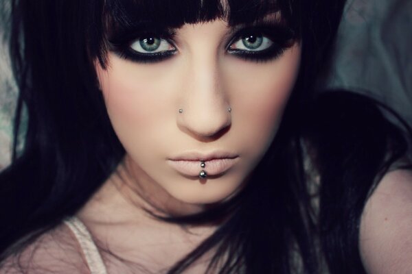 Emo girl with piercing