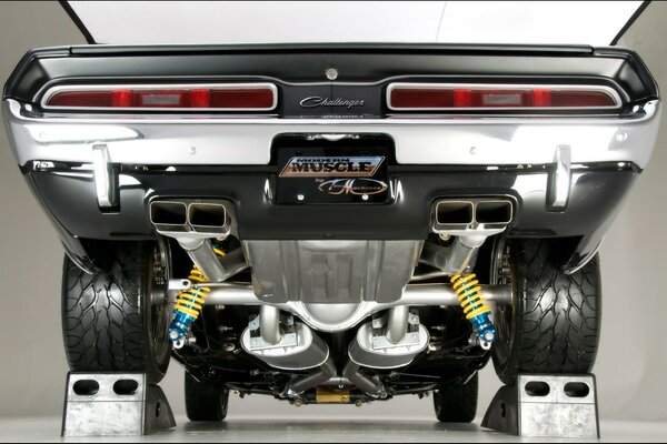 Dodge Challenger 1971. The bottom. Rear view