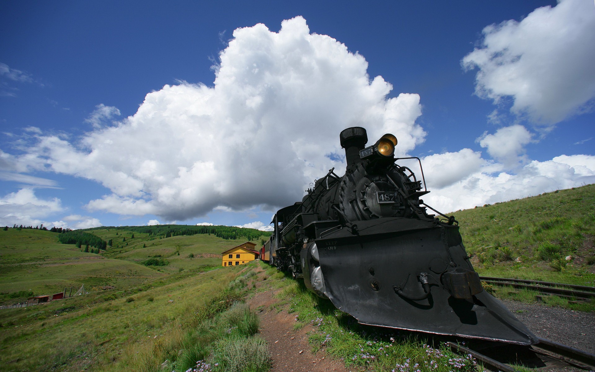 teel road locomotive steam engine cloud