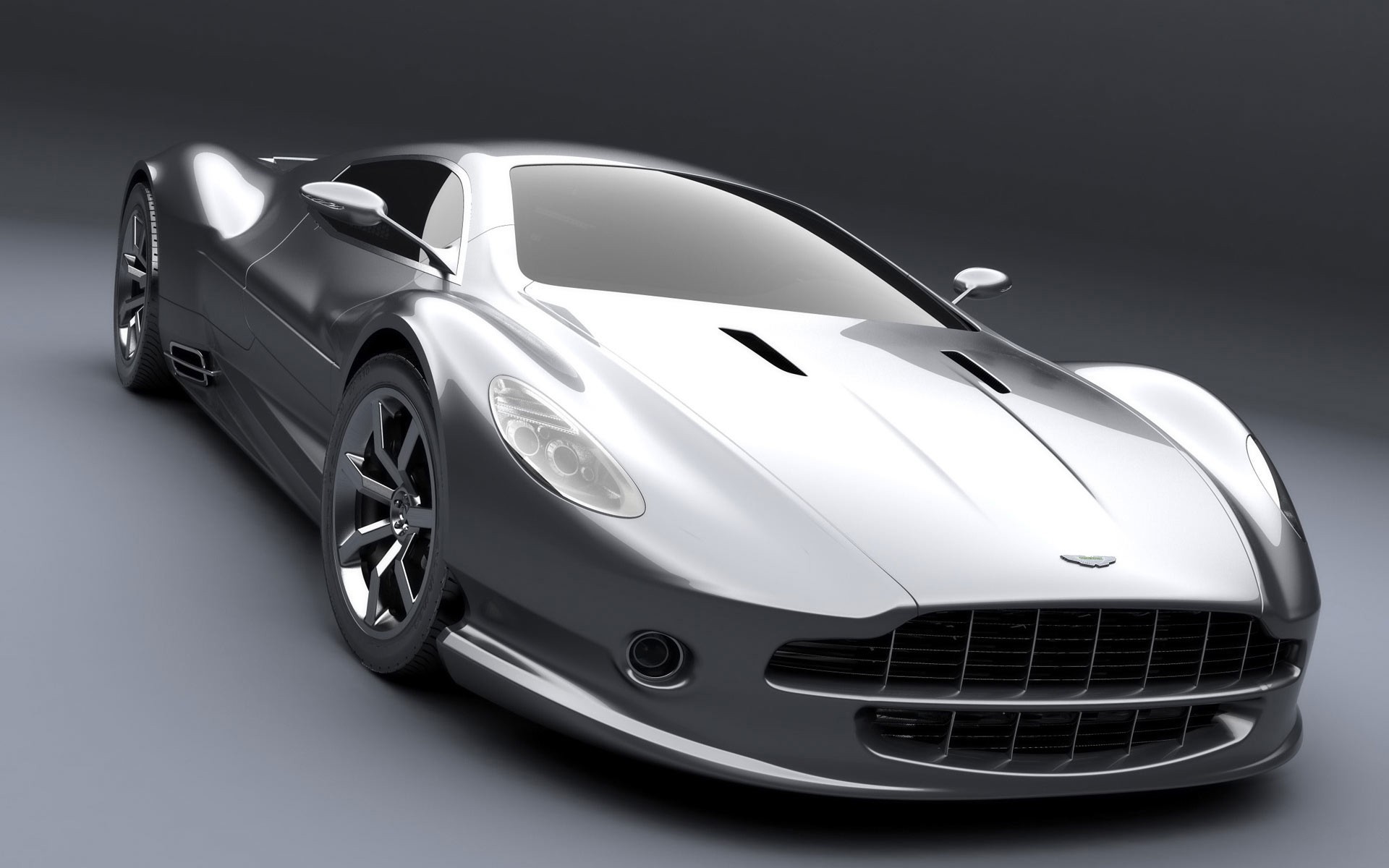 aston martin concept silver