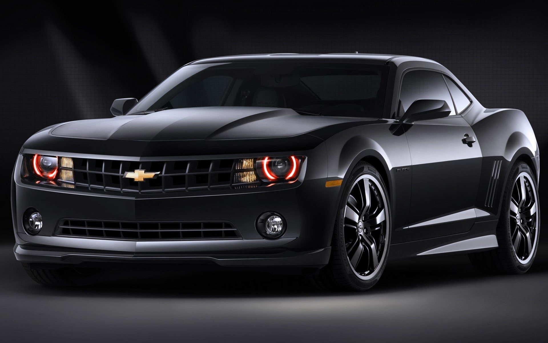 chevrolet camaro noir muscle car