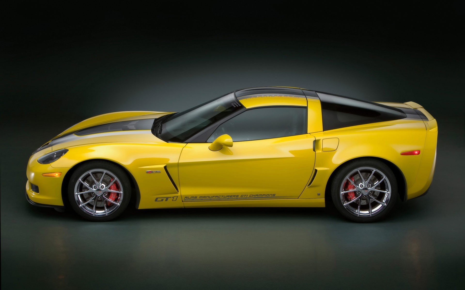 chevrolet corvette gt1 yellow