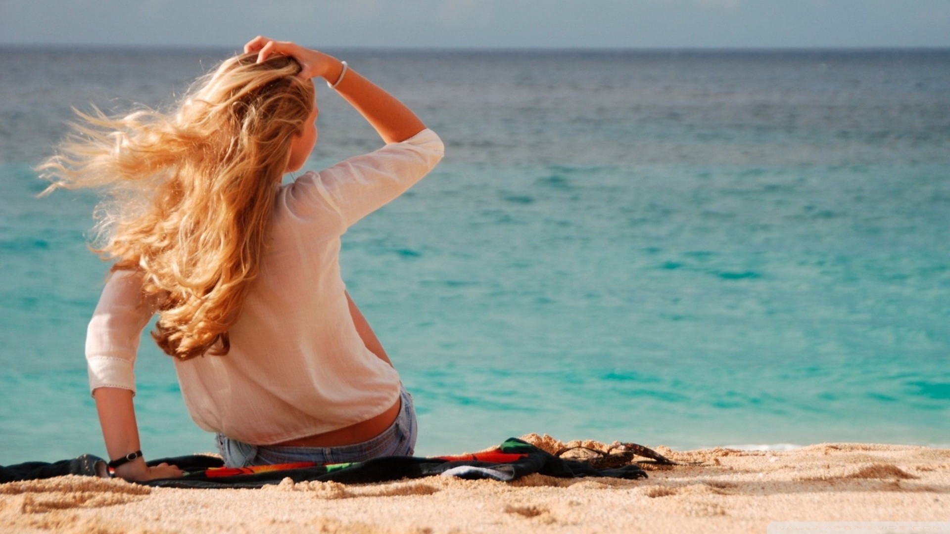 filles plage mer