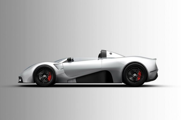 Bizzarini sports car on a gray background