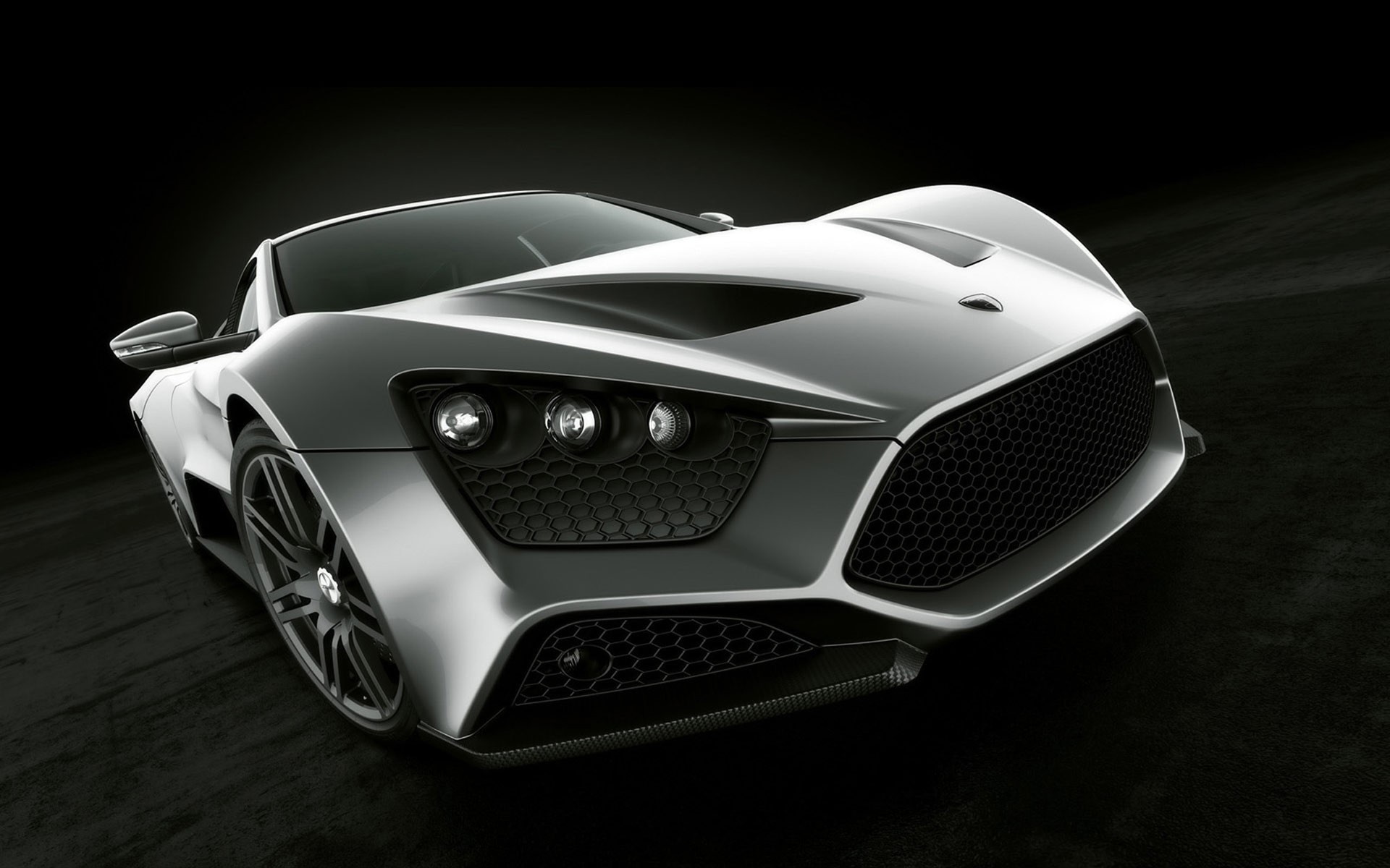 zenvo st1 спорткар серебро