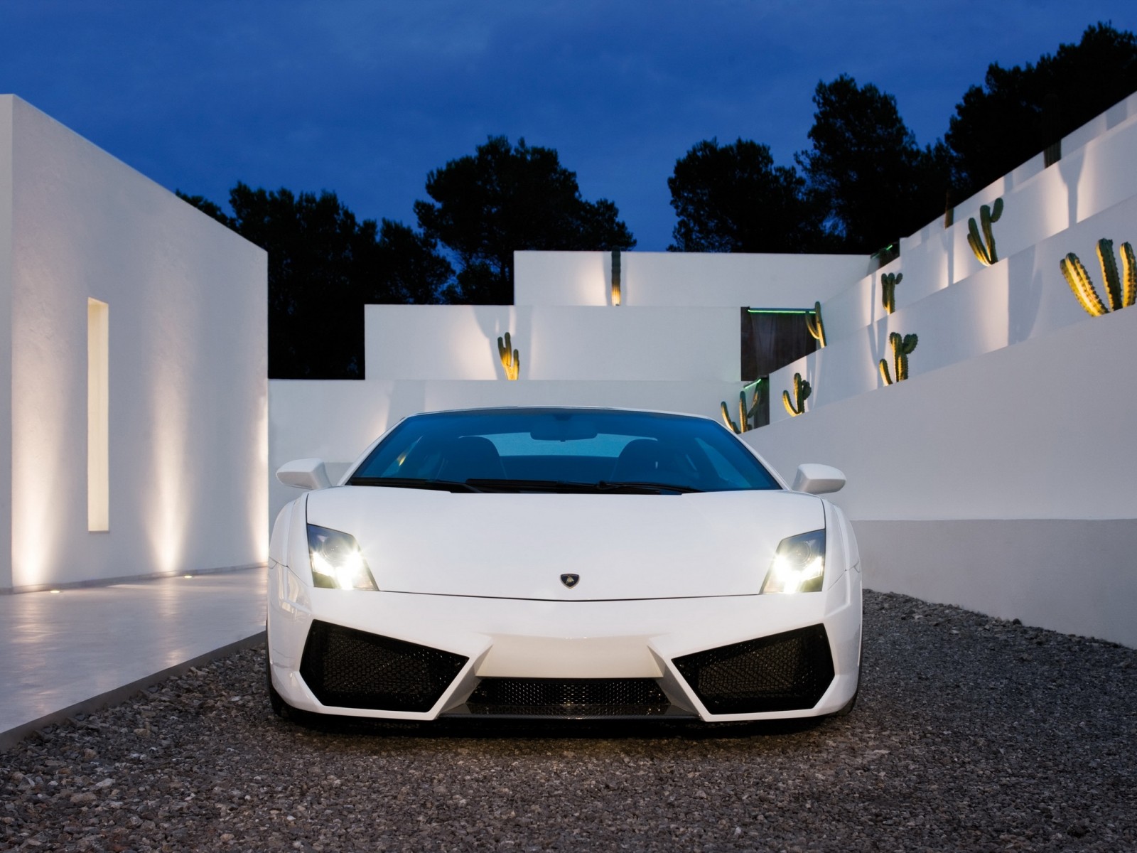 lamborghini white sportcar