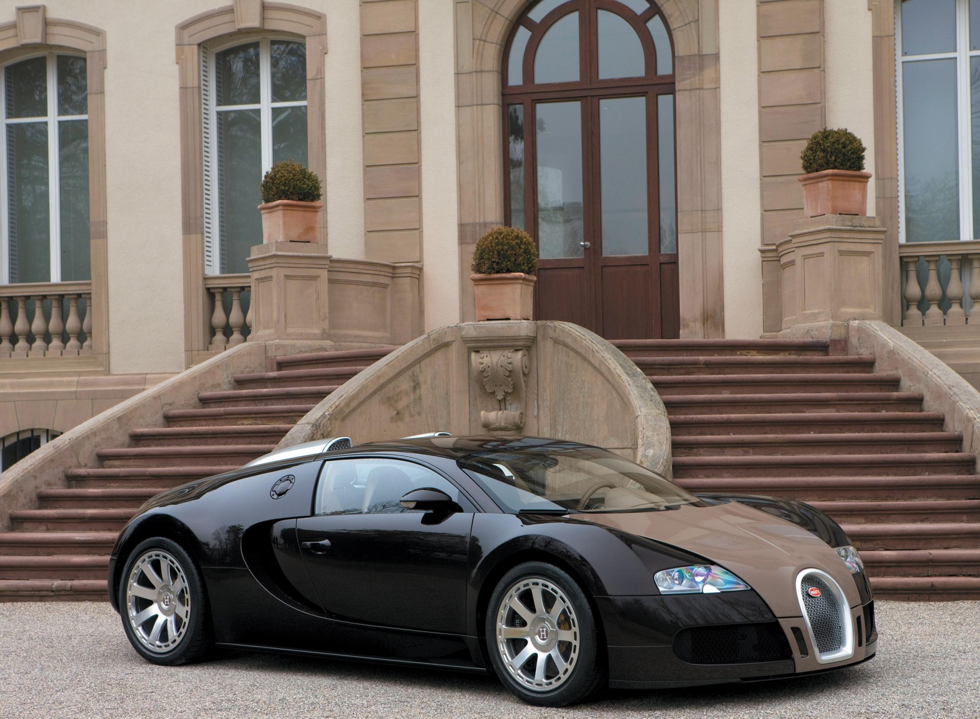 bugatti veyron stufen treppen kies