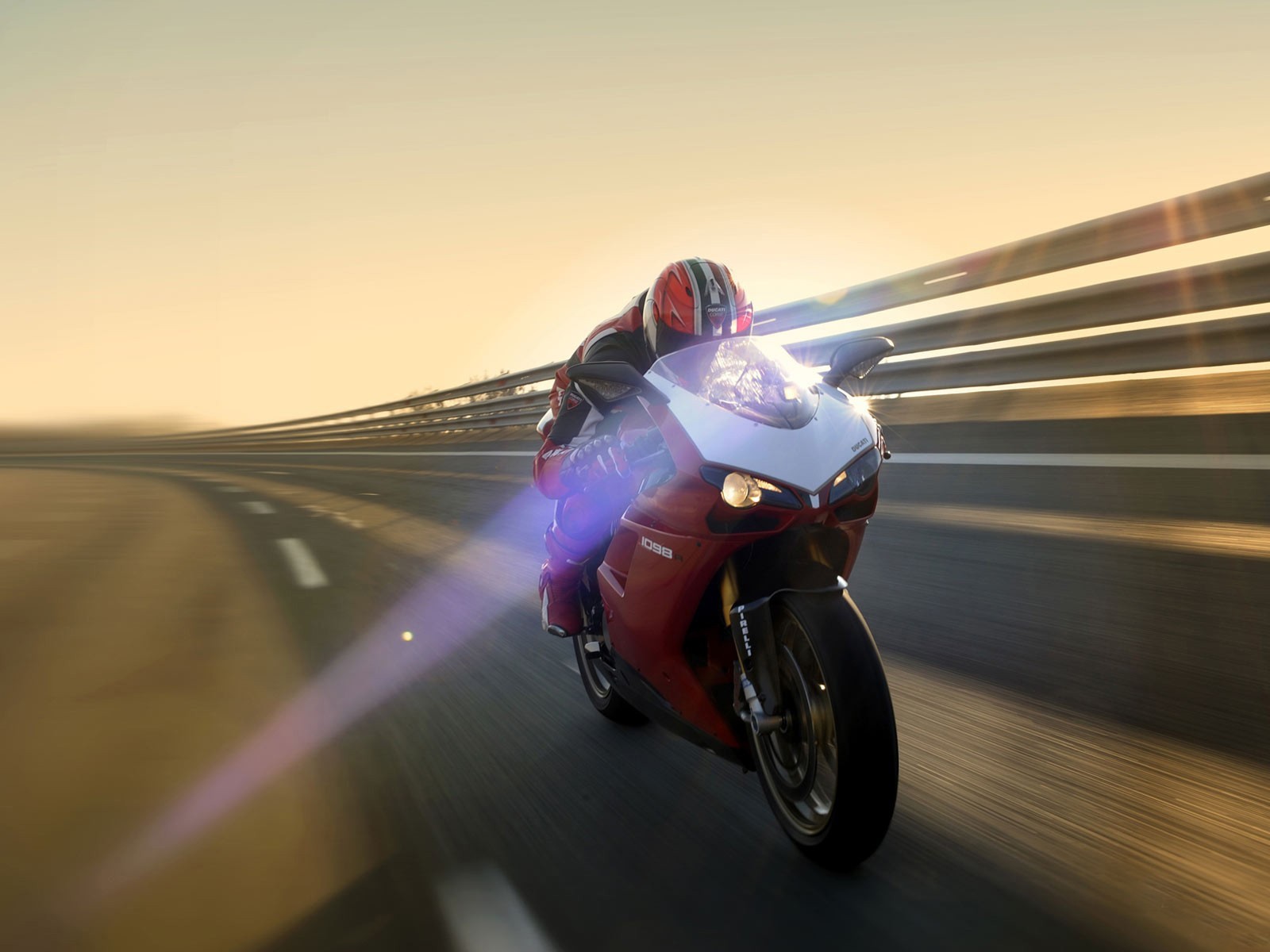 bike red speed ducati light