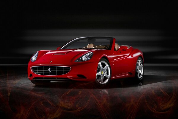 Czerwony Kalifornijski samochód Ferrari