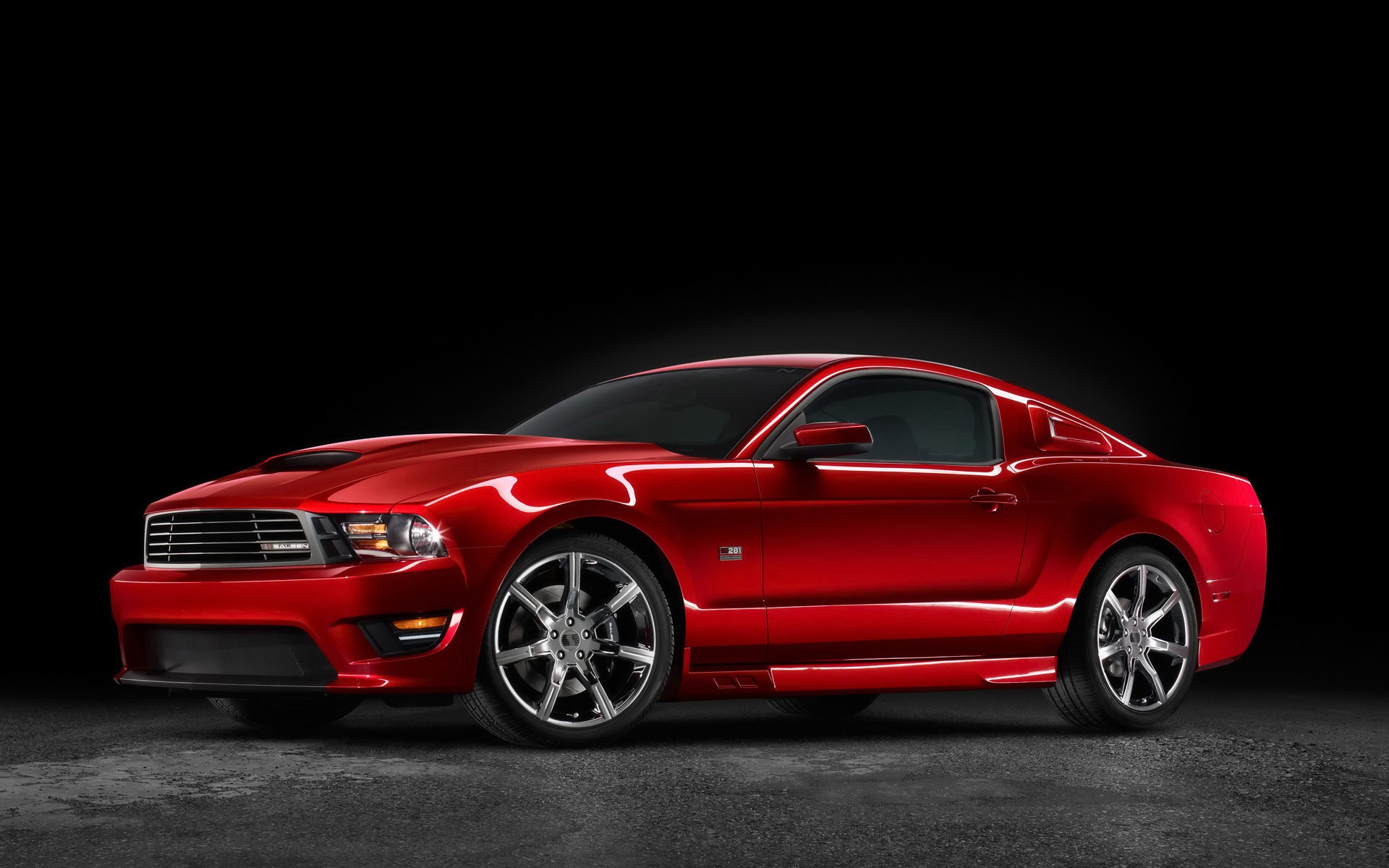 aleen mustang red muscle car