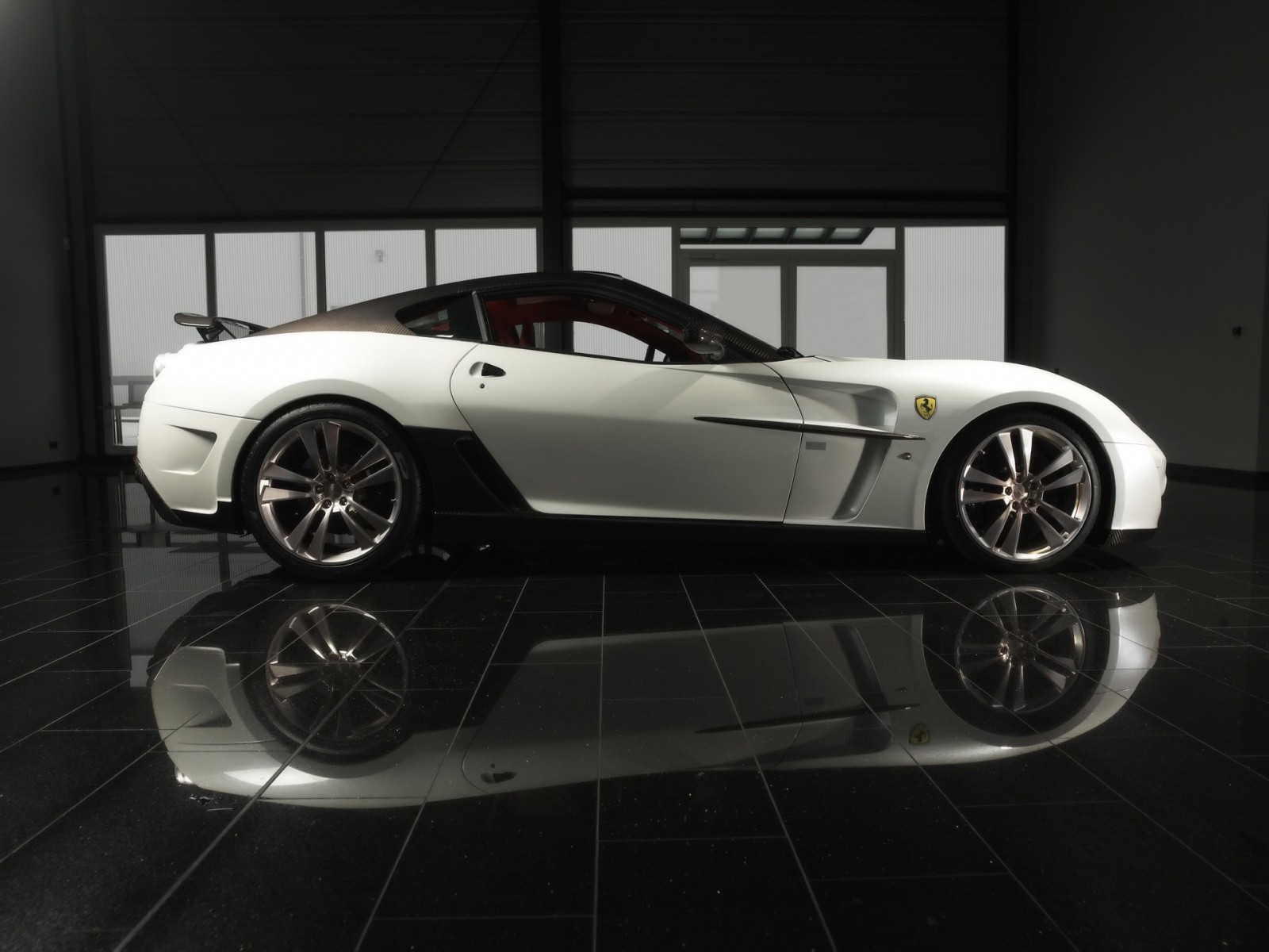 ferrari sports car reflection