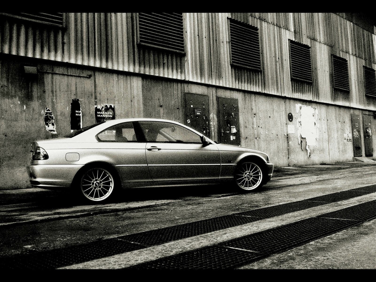 bmw 3series noir et blanc bruit