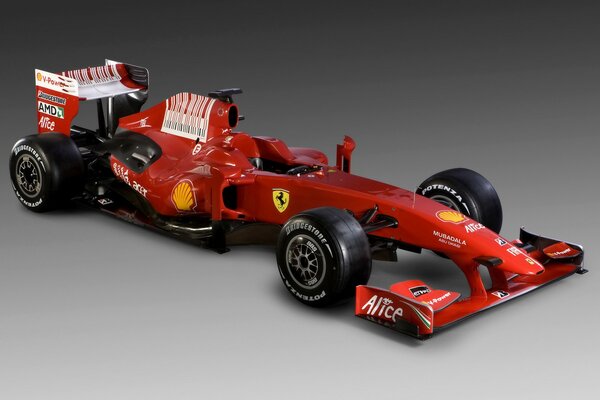 Auto da corsa rossa di Formula 1
