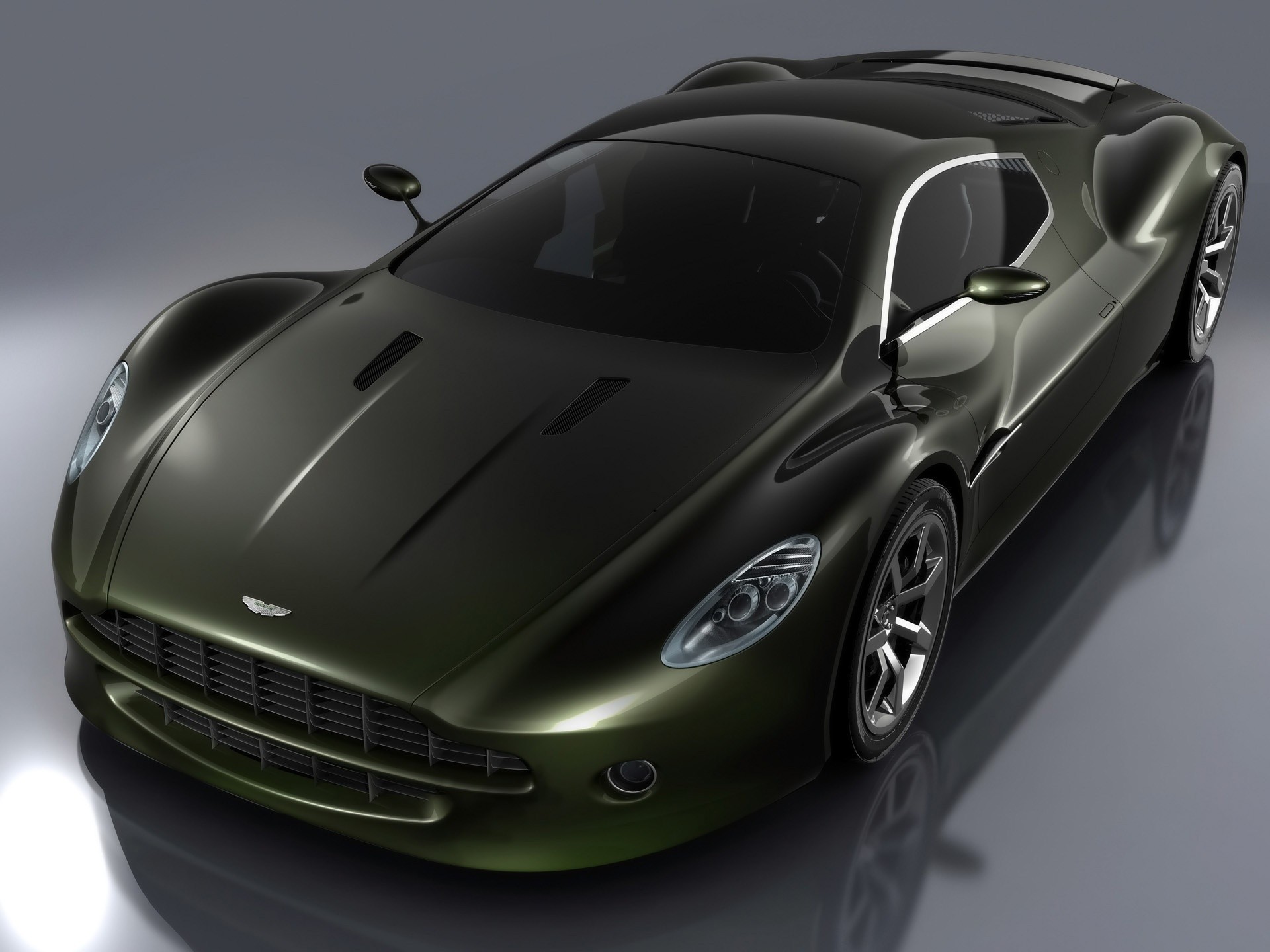 aston martin amv10 concepto reflexión brillo