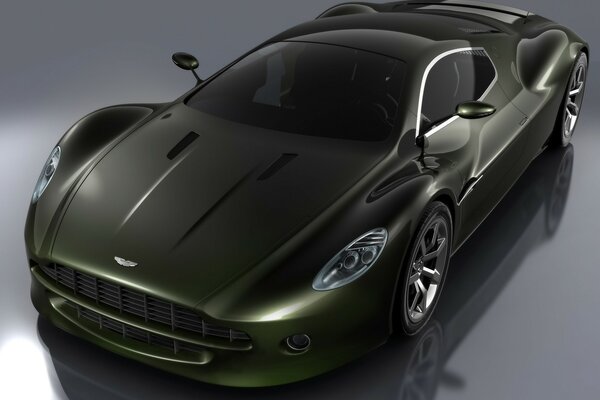 Concetto aston martin amv10 con lucentezza