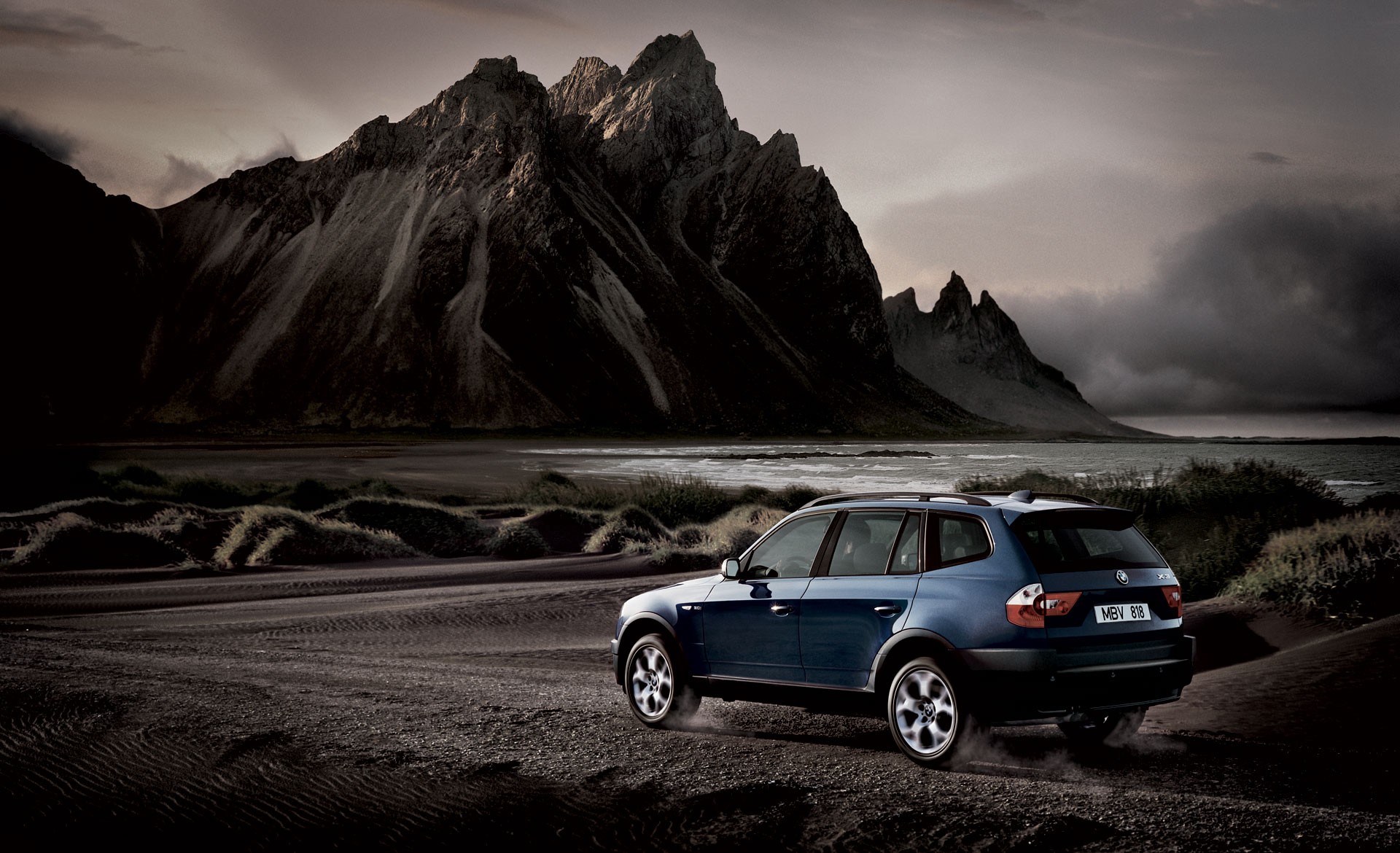 bmw x3 gravel mountain water