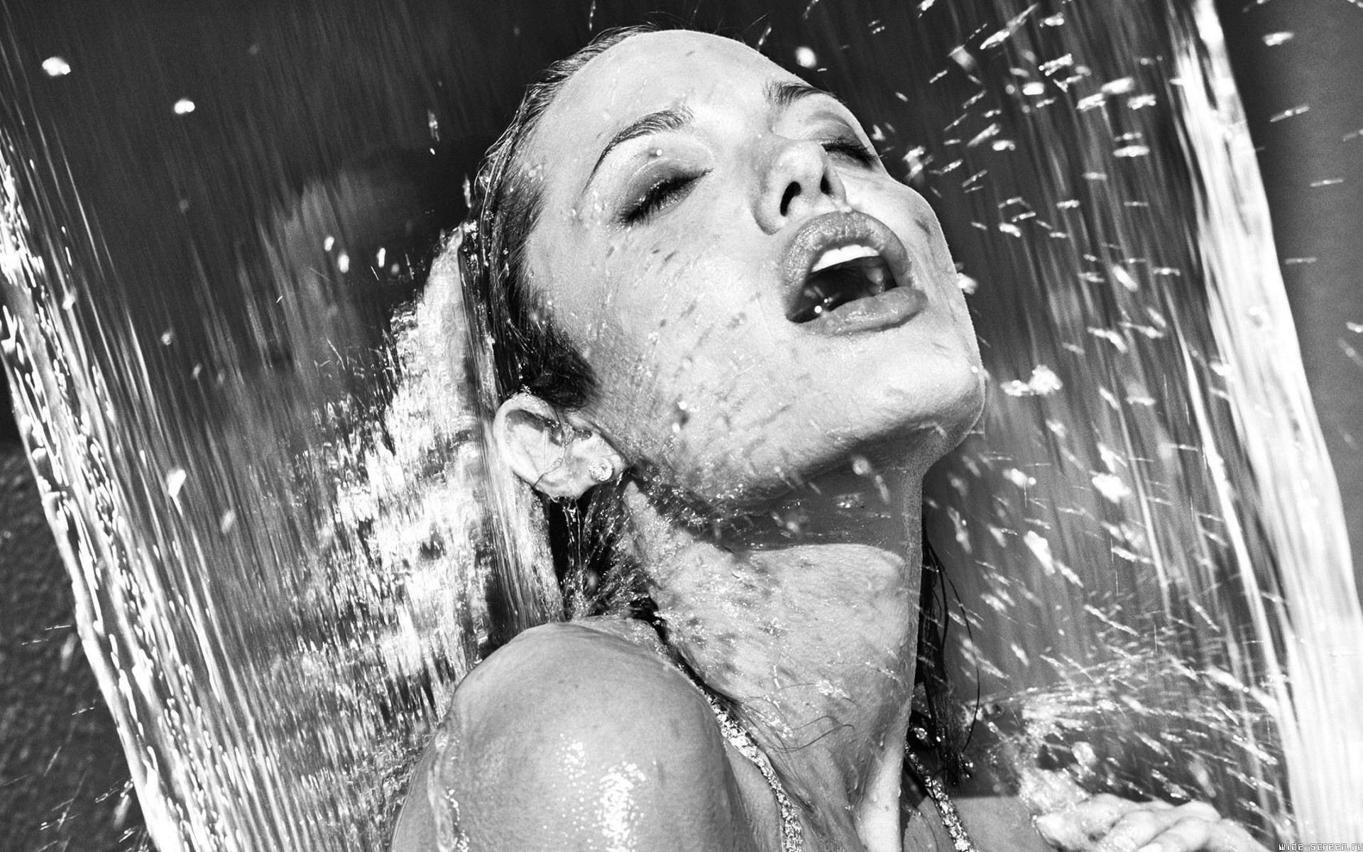 acqua spruzzi ragazza grigio modelli di moda ritratto donne faccia