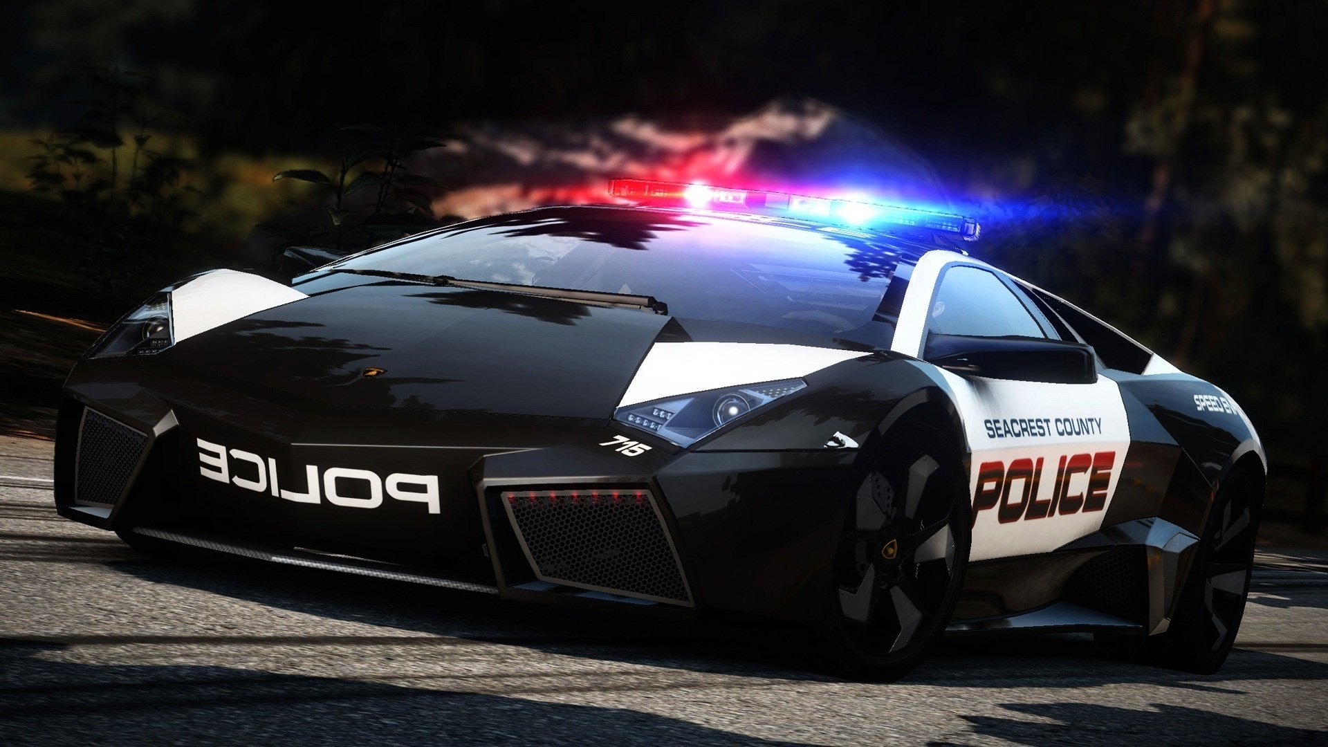 car labourgini auto lamborghini police lights flashing lights cars transport motor transport wheelbarrow night shape style design supercar hot pursuit road