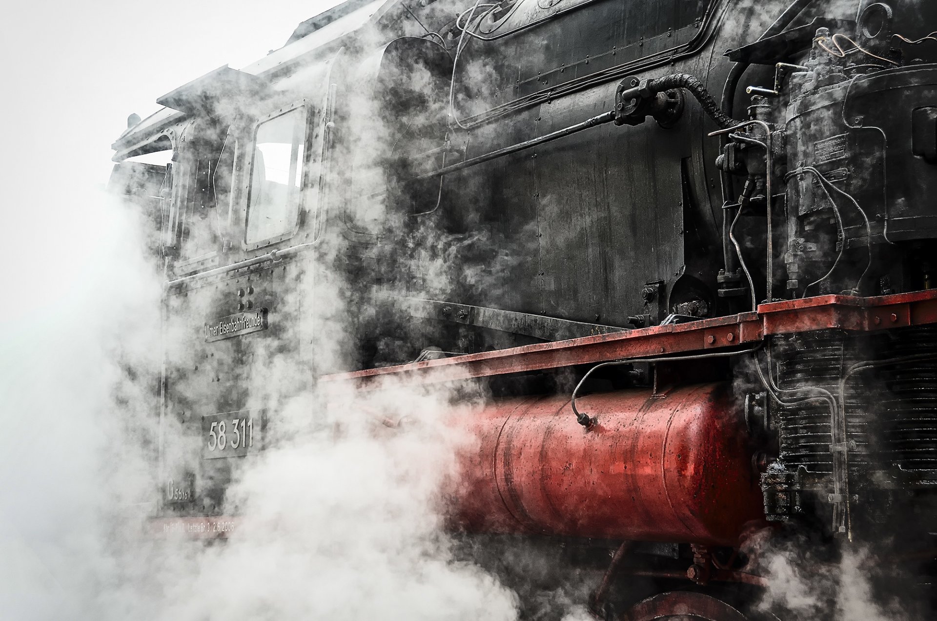 train locomotive à vapeur fumée