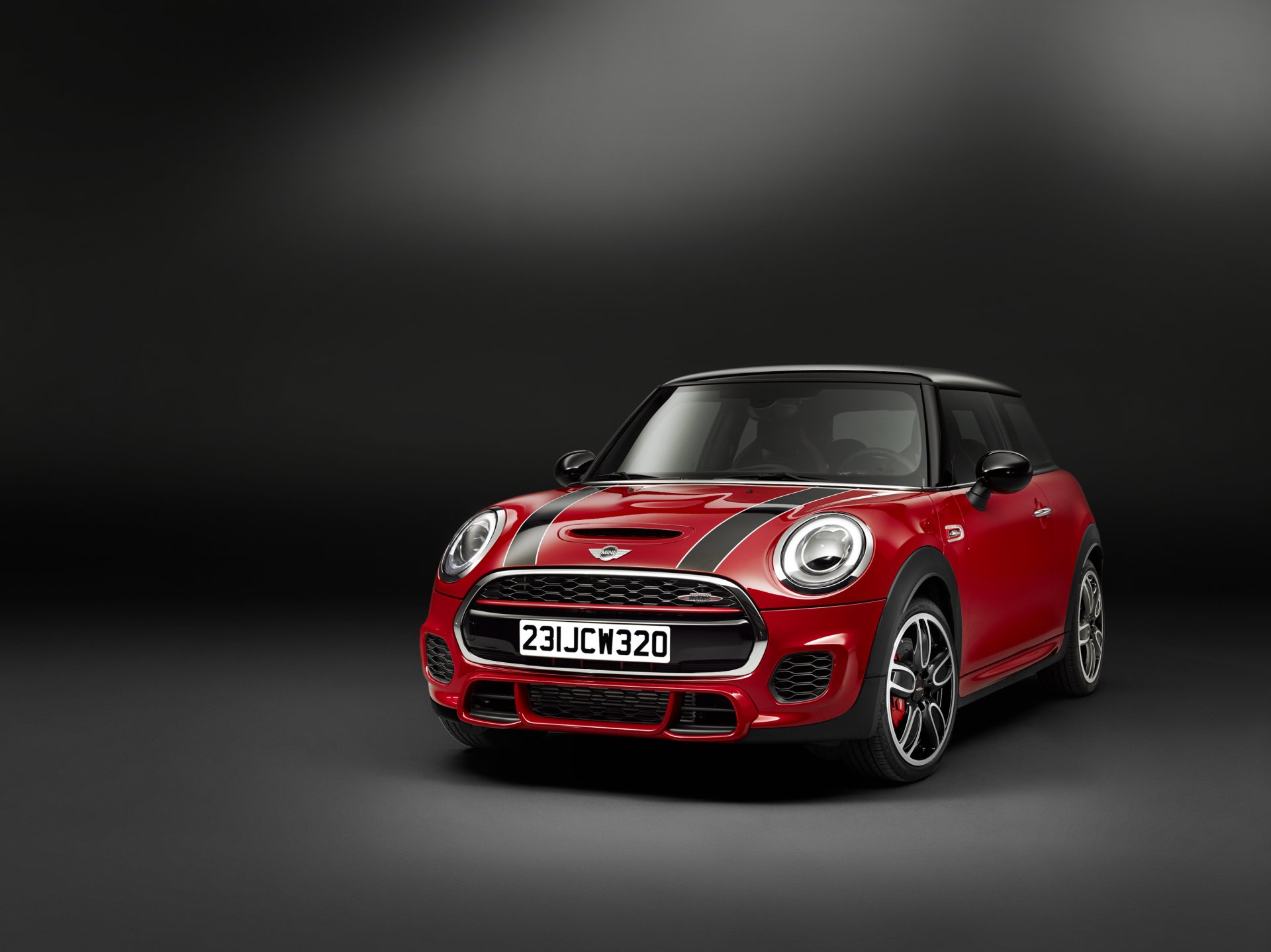 mini 2014 john cooper works bordowy metaliczny samochód zdjęcie