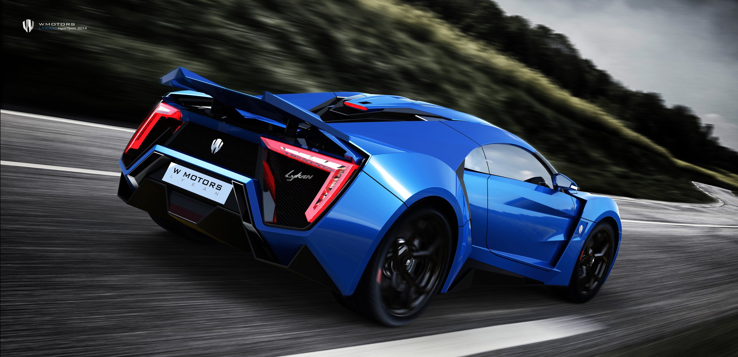 lykan hypersport w motoren supersportwagen blau auto rennen 4k uhd