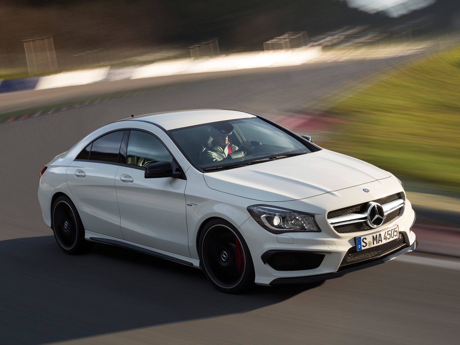 mercedes-benz cla amg car white