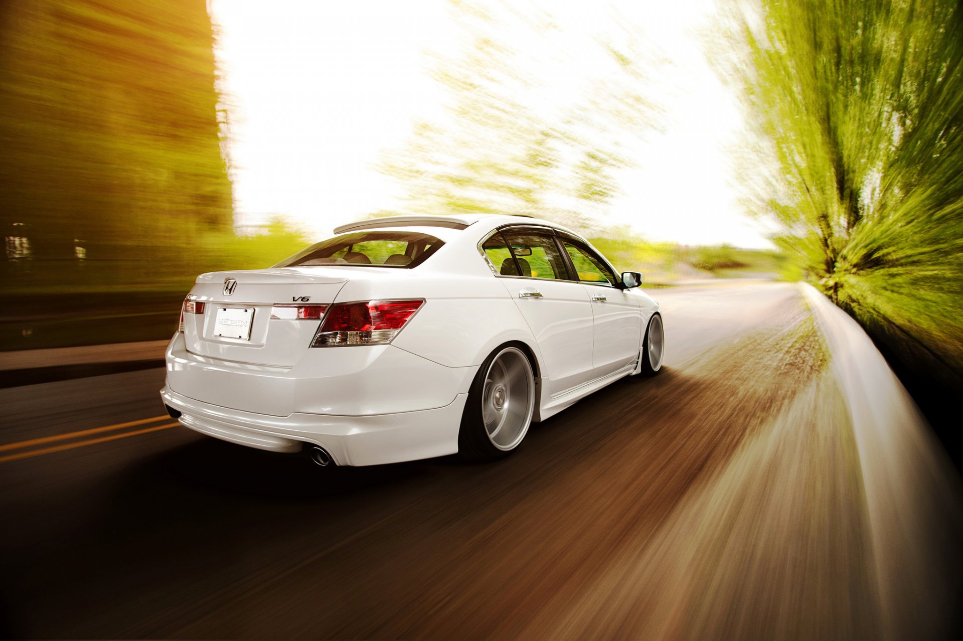 honda accord honda accord bianco tuning vossen v6