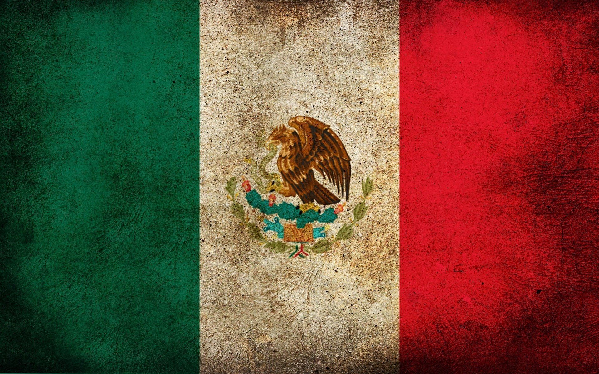 flag mexico eagle color strips flag