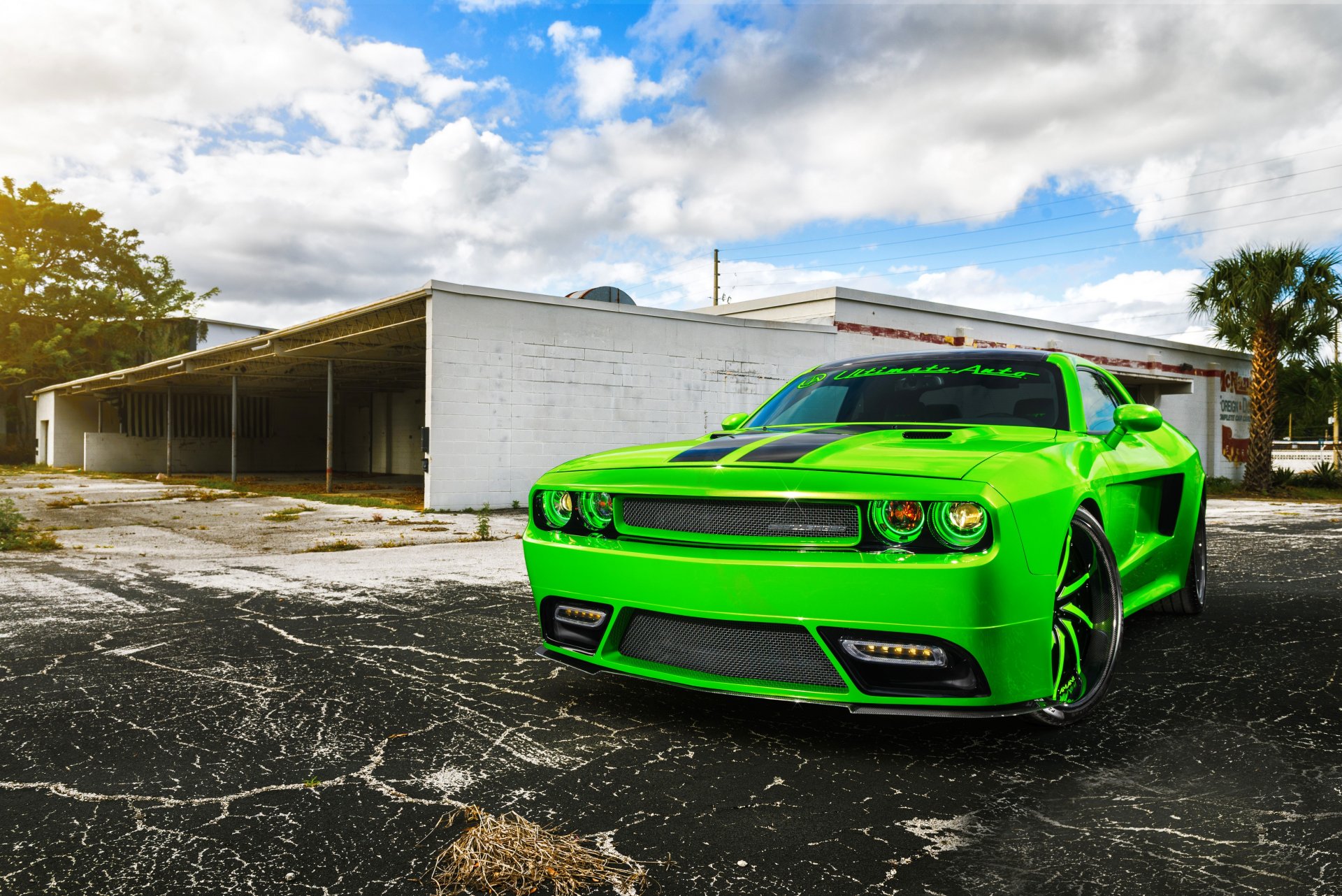 dodge challenger srt8 rider green hall tuning front