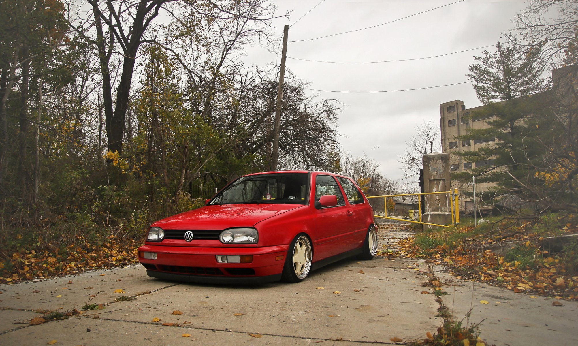 volkswagen golf mk3 czerwone volkswagen czerwony