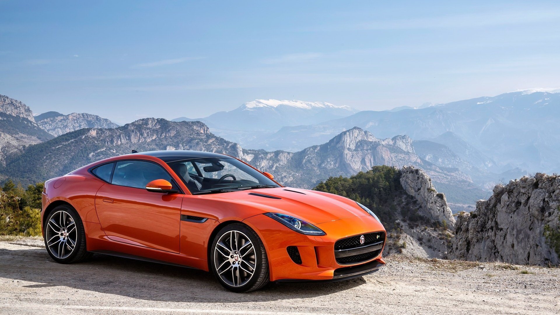 jaguar f type coupe orange