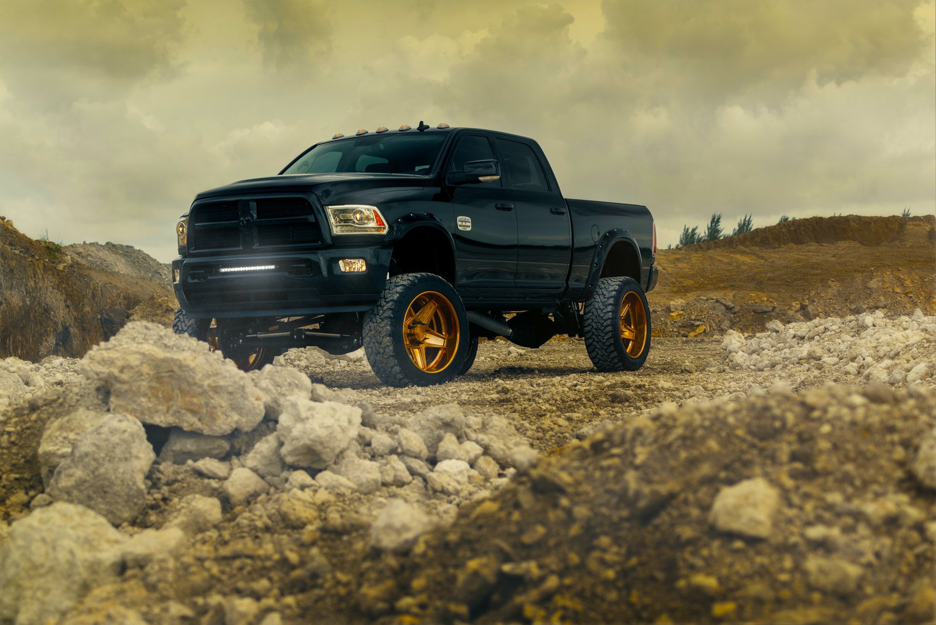 dodge ram wheels truck black bronze outdoor car front