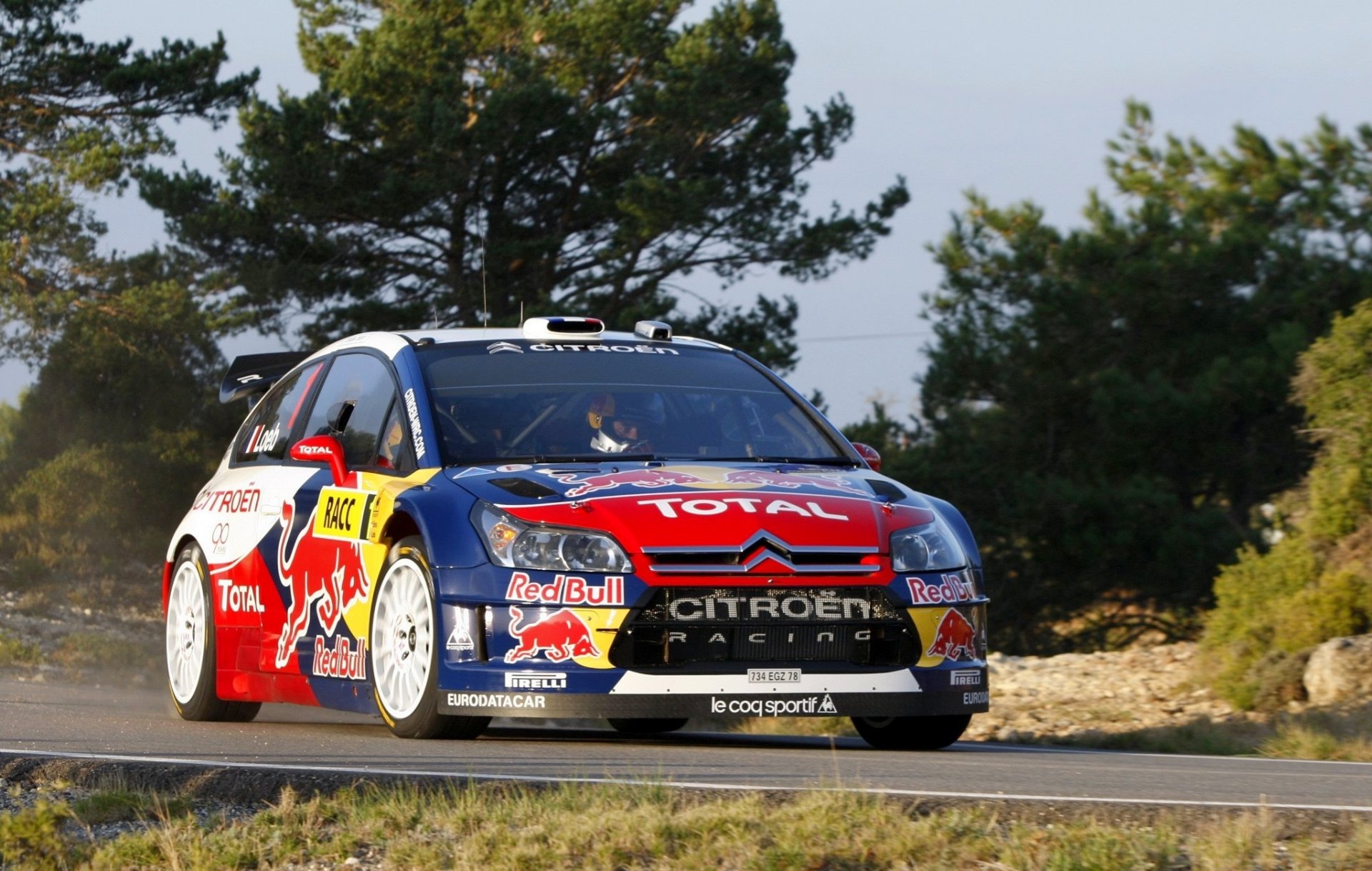 citroen c4 wrc rally auto front end red bull citroen car