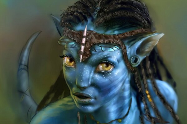 Mujer guerrero-azul bombón