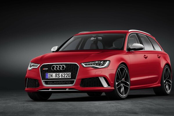 An exquisite car from Audi in red