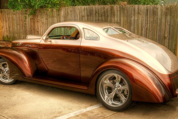 Cars made of copper beer barrels