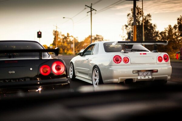 Coches en blanco y negro nissan skyline gthtl cdtnjajhjv