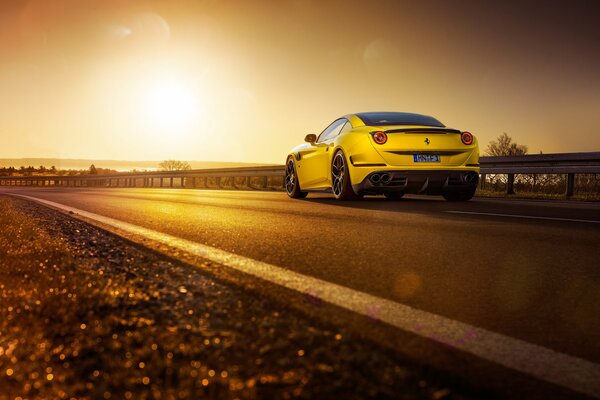 Ferrari yellow background