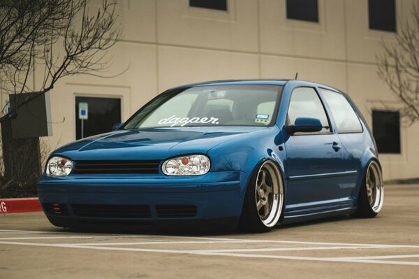Tuned old Volkswagen Golf from Germany