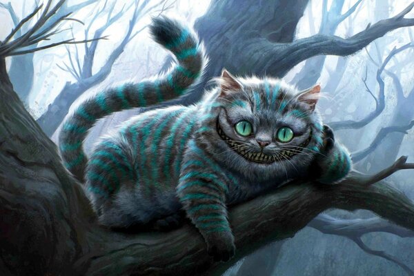 Eine Cheshire-Katze. Alice im Wunderland