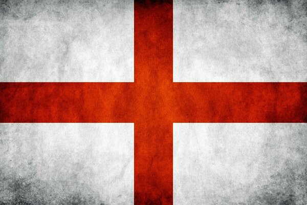 English flag with a red cross