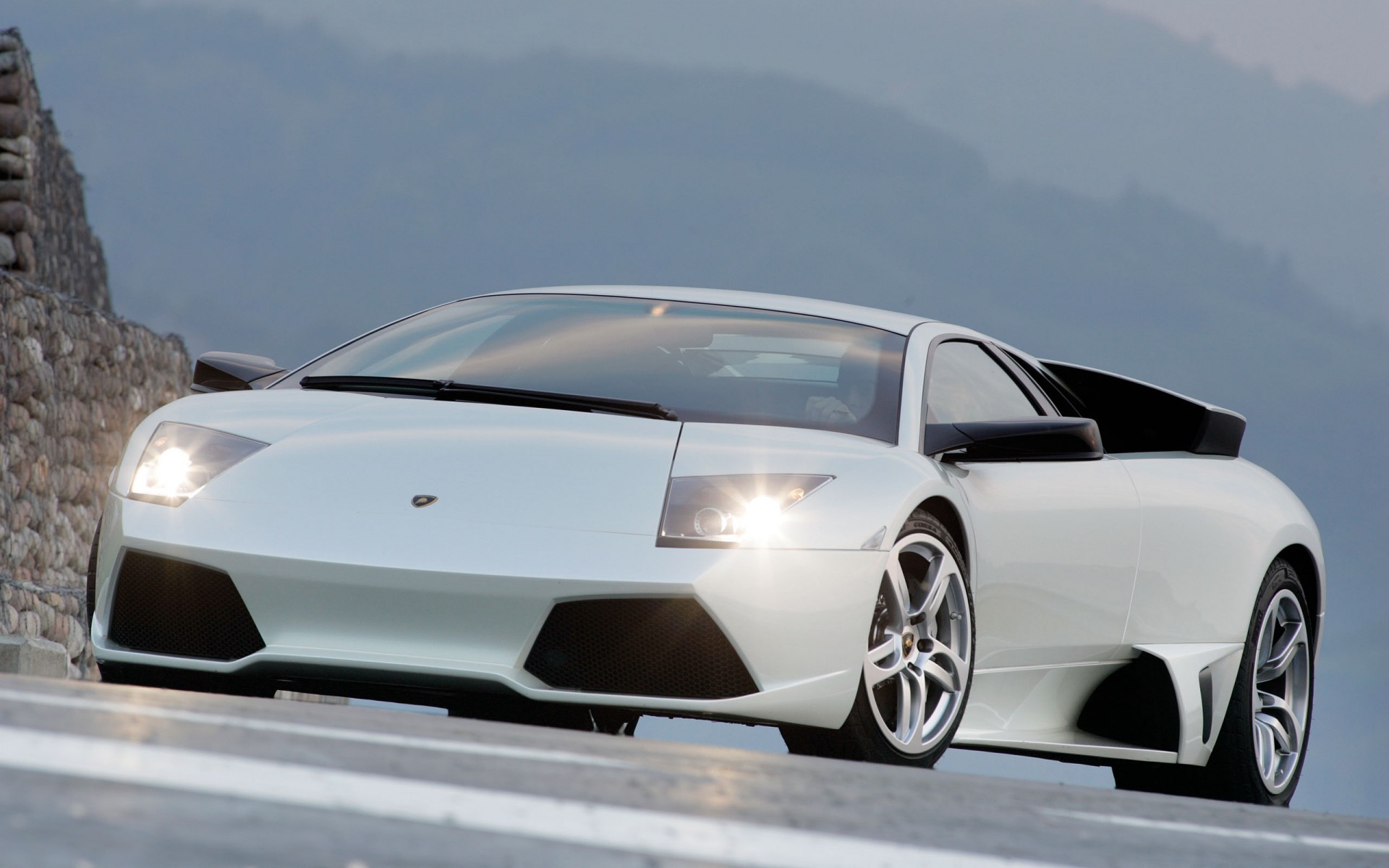 amborghini murcielago luce bianco