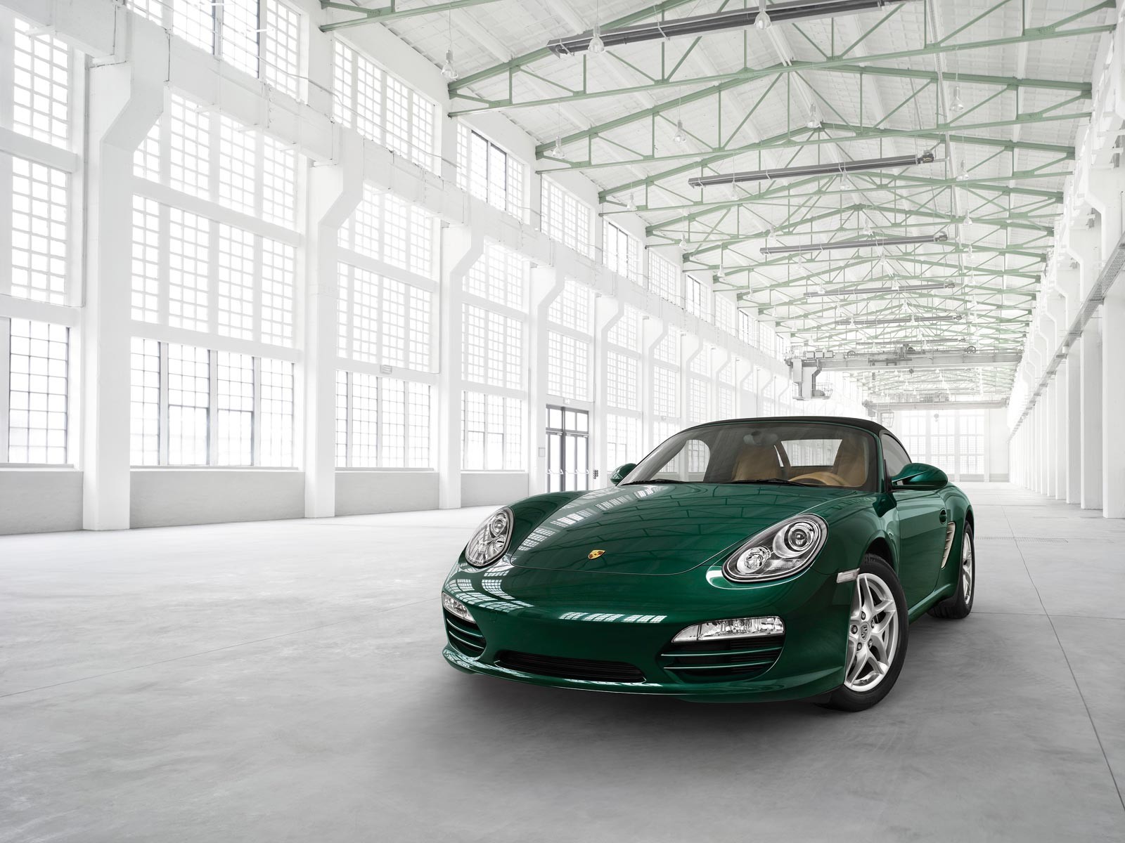 porsche boxster porsche green building