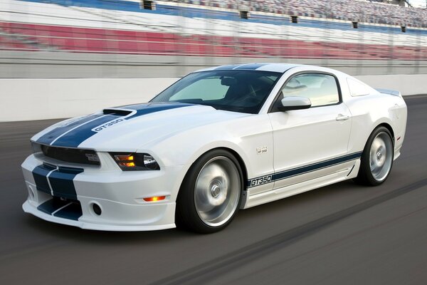 Ford Shelby gt350 sur la piste de course