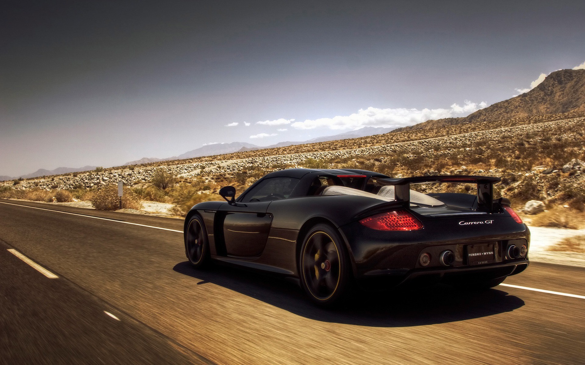 porsche carrera gt porsche desert road mountain