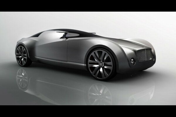 Not the usual design of the new Bentley in gray tones