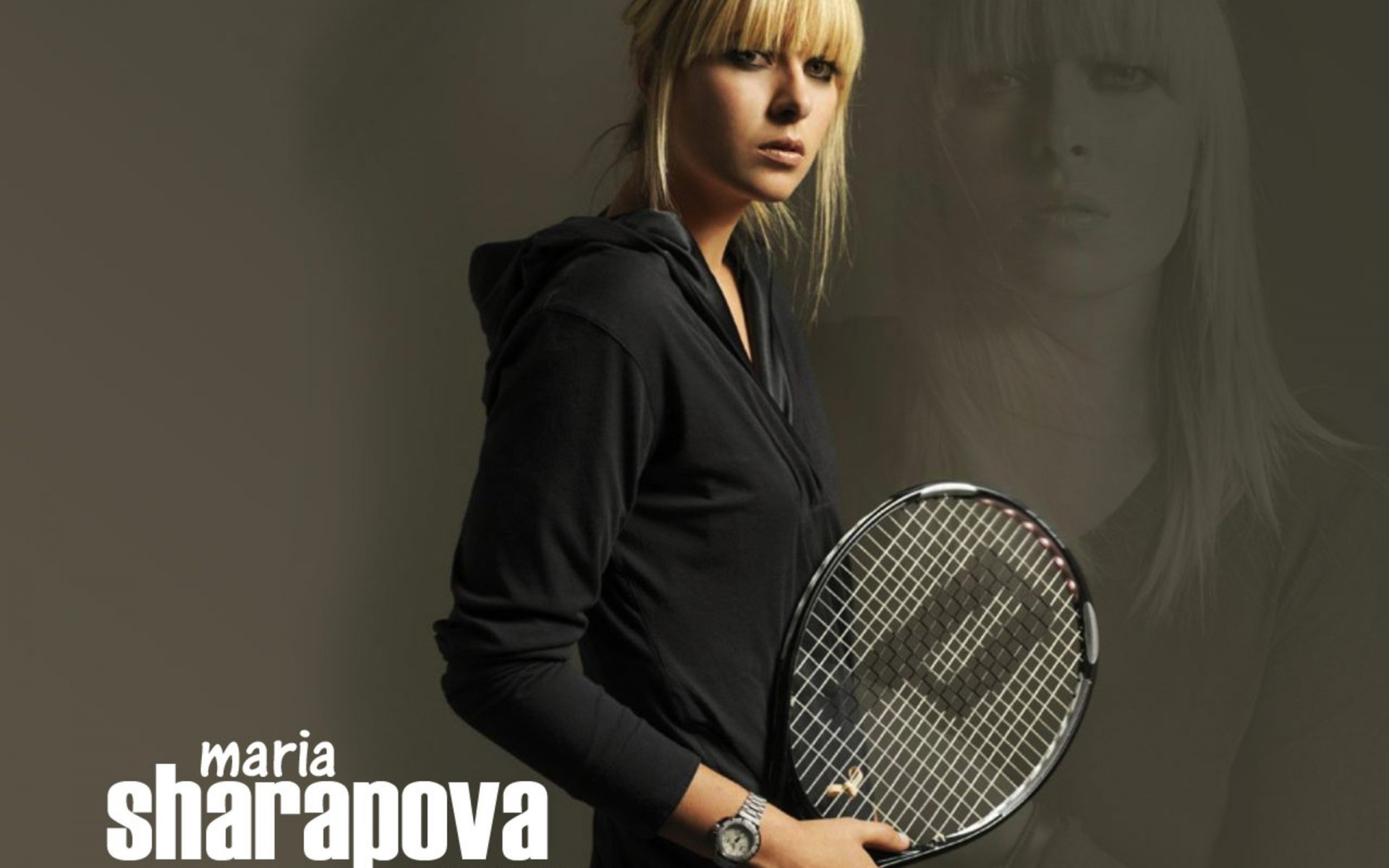 blond maria scharapowa grau mädchen tennis frau sport