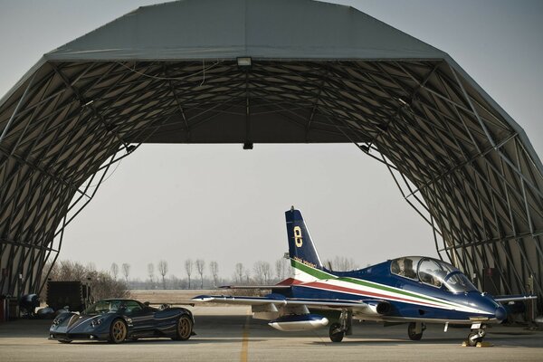 Pagani probe sports car and airplane