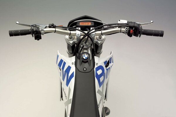 A cross-country motorcycle. Brand new BMW 450 x